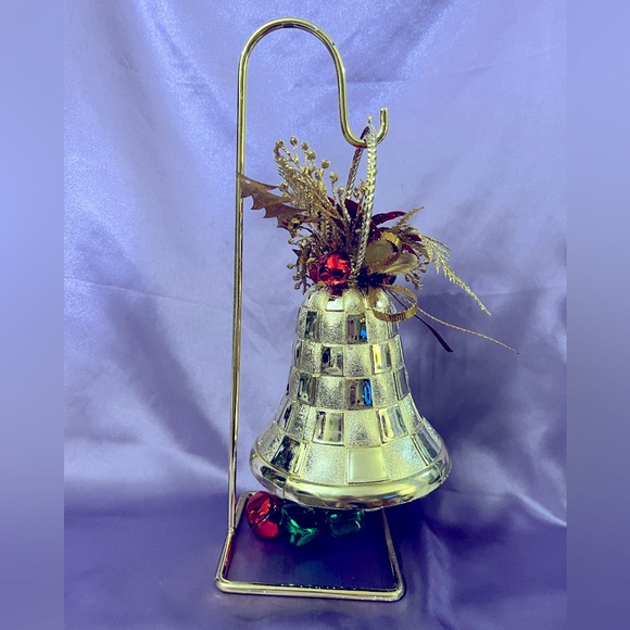 HANDCRAFTED • Original Dark Gold with Red Jingle Bell • Great for Christmas - Picture 3 of 6